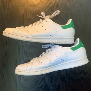 White-Irish green accented Stan Smith with 9.5 US size.
